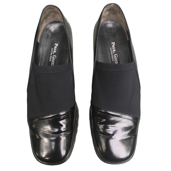 Vintage Paul Green animal print loafers| Brown faux exotic skin Slip ins
